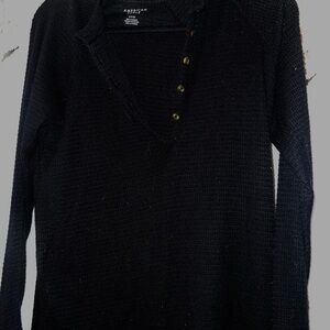American Eagle Outfitters Black V-Neck Sweater